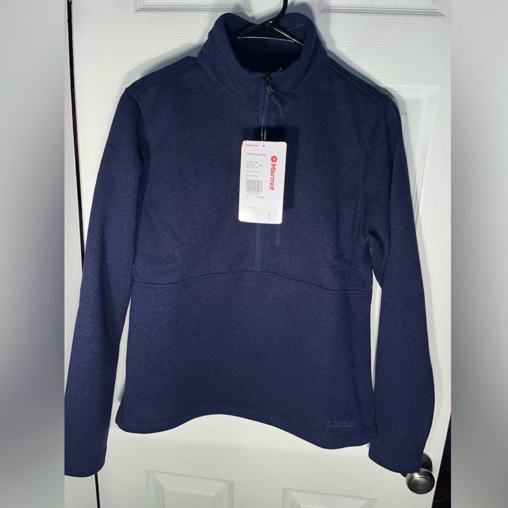Marmot Navy Blue Half-Zip Fleece Pullover